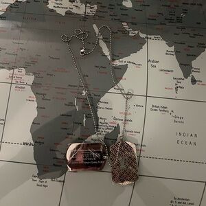 Louis Vuitton necklace dog tags pendant